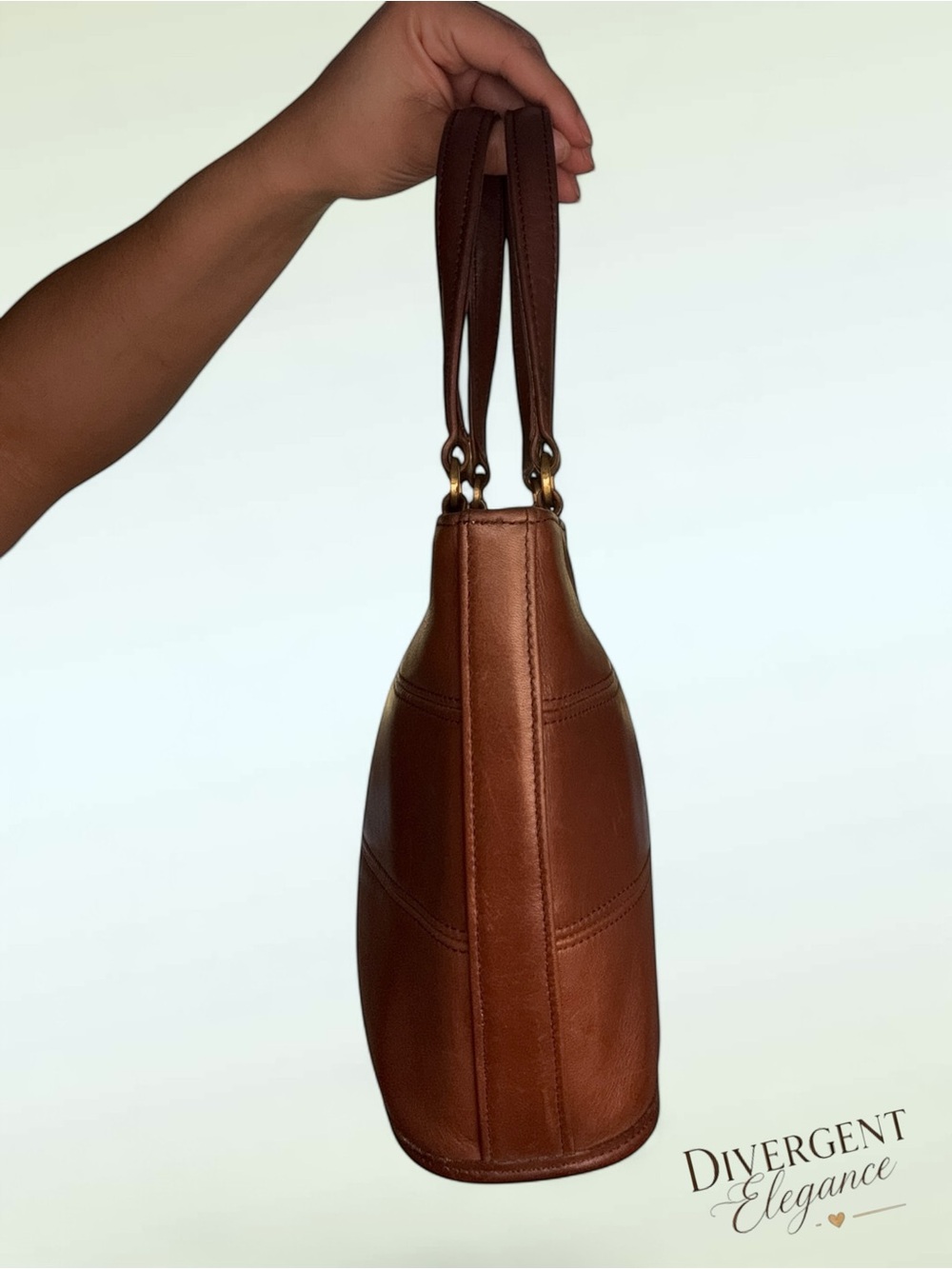 Coach Tribeca Satchel 9081 Mahogany Leather Shoulder Bag Tote - Picture 10 of 14
